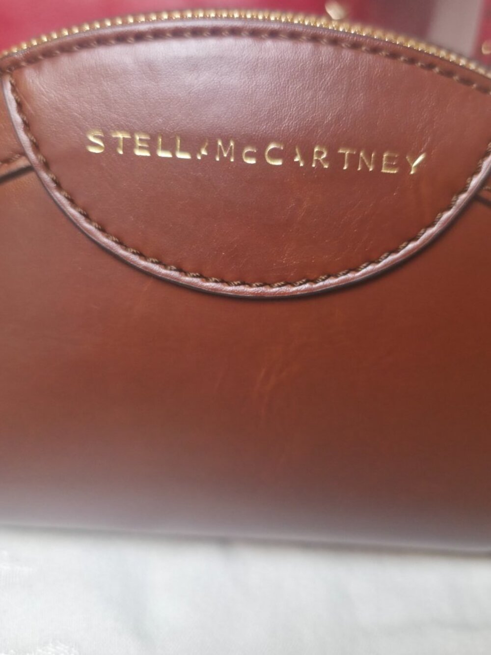 Stella McCartney Brown Braided-Handle Mini Dome Bag Top Handle Mini Dome Bag